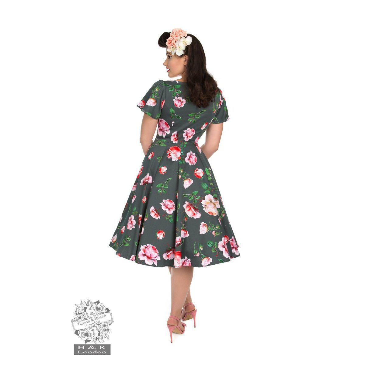 Hearts &amp; Roses Amour Swing Dress-Vendemia
