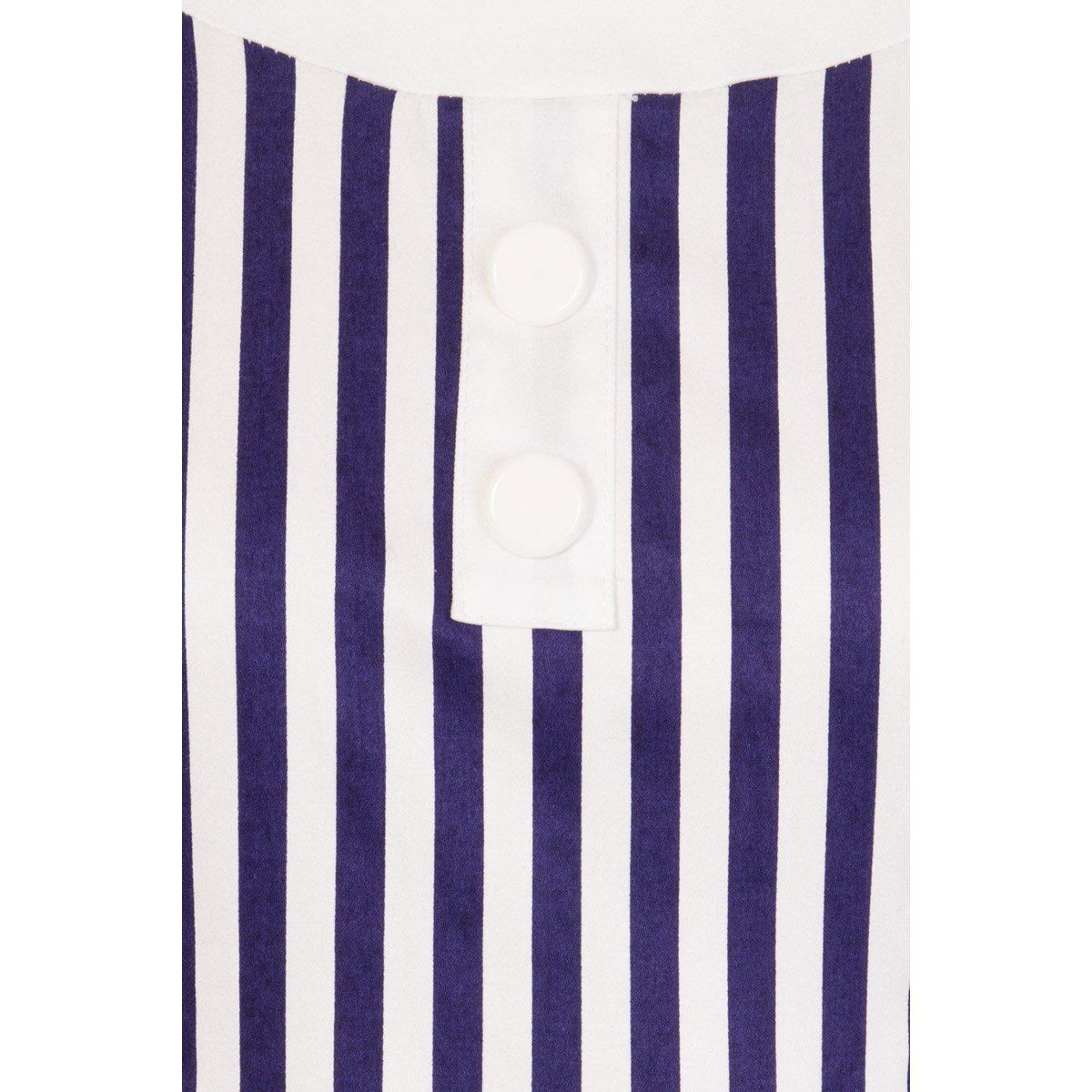 Hearts &amp; Roses Blue Stripe Hepburn Dress-Vendemia