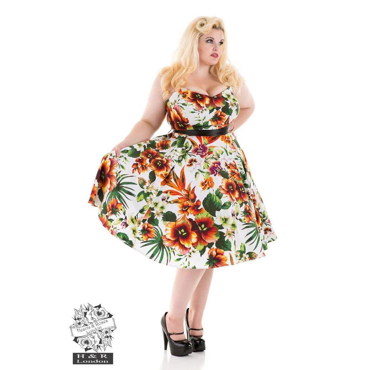 Hearts & Roses Princess Lilly Swing Dress-Orange-Vendemia