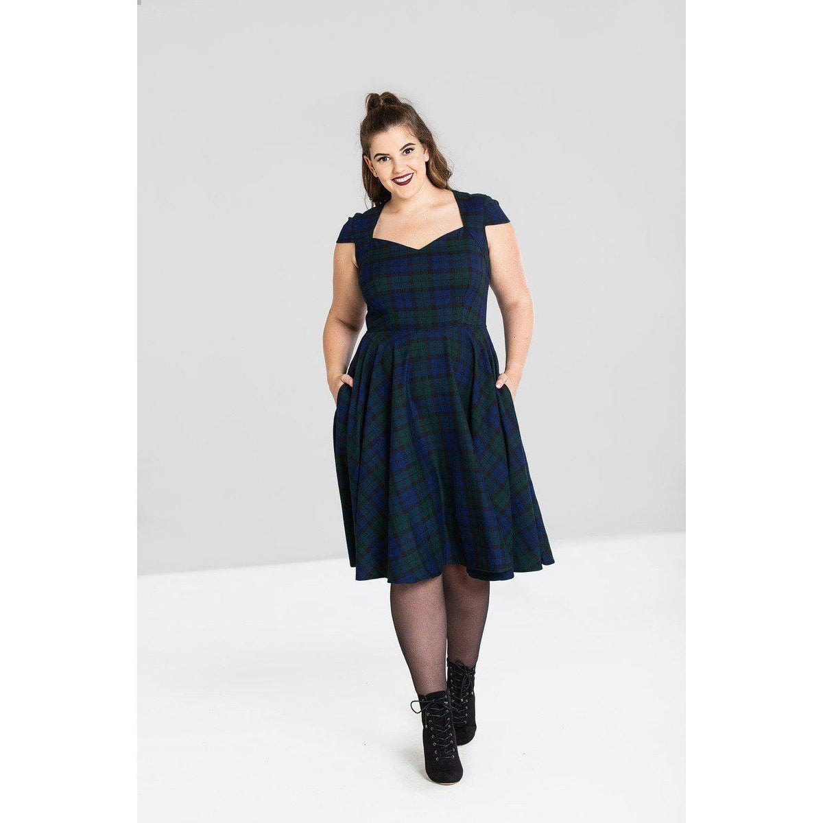 Hell Bunny Aberdeen 50s Swing Dress-Vendemia