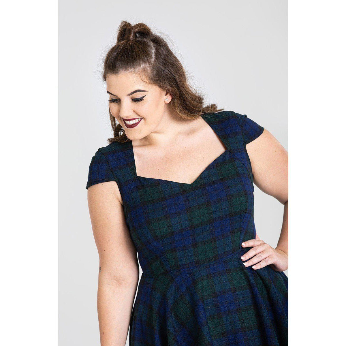 Hell Bunny Aberdeen 50s Swing Dress-Vendemia