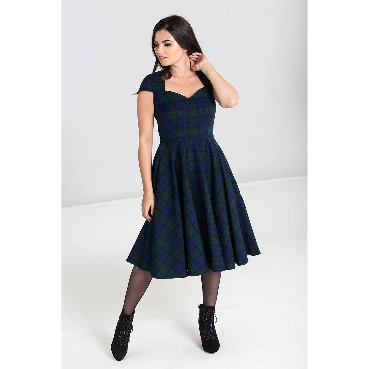 Hell Bunny Aberdeen 50s Swing Dress-Vendemia
