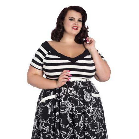 Hell Bunny Caitlin Top Black &amp; White Stripe-Vendemia