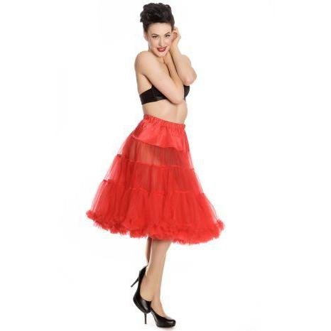 Hell Bunny Long Petticoat-Red-Vendemia