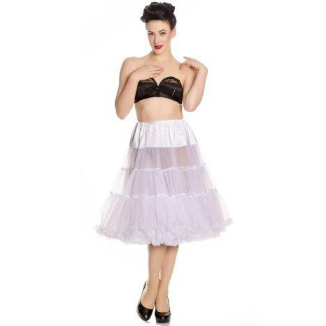 Hell Bunny Long Petticoat-White-Vendemia