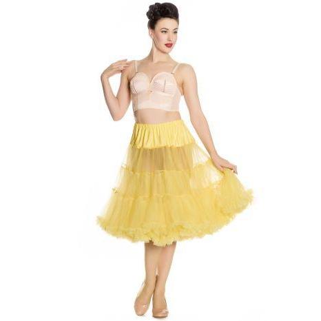 Hell Bunny Long Petticoat-Yellow-Vendemia