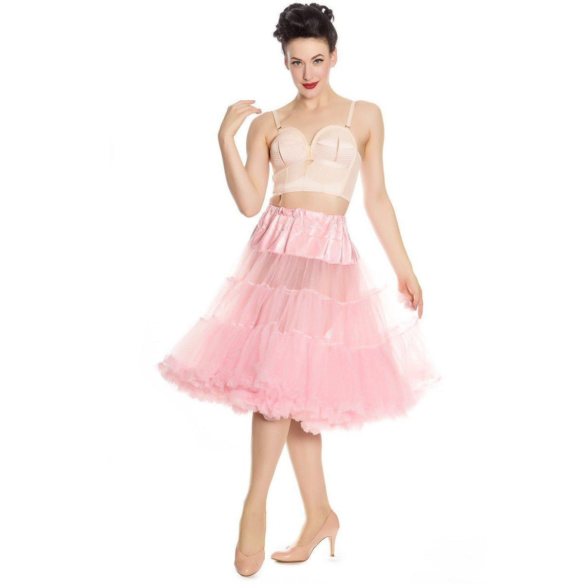 Hell Bunny Long Petticoat-Dolly Pink-Vendemia