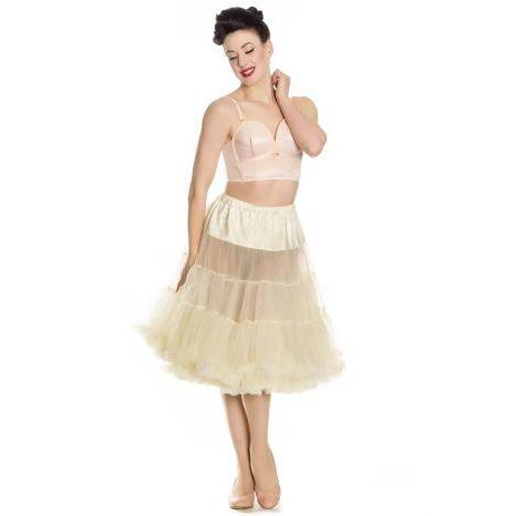 Hell Bunny Long Petticoat-Ivory-Vendemia