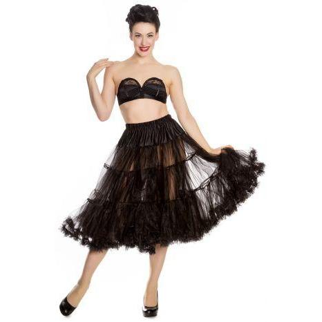Hell Bunny Long Petticoat-Black-Vendemia