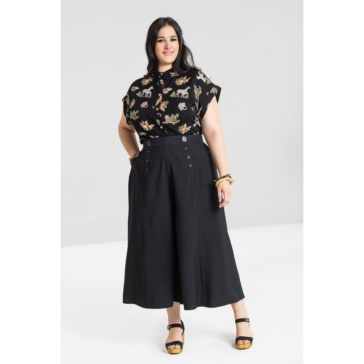 Hell Bunny Murphy Culottes-Vendemia
