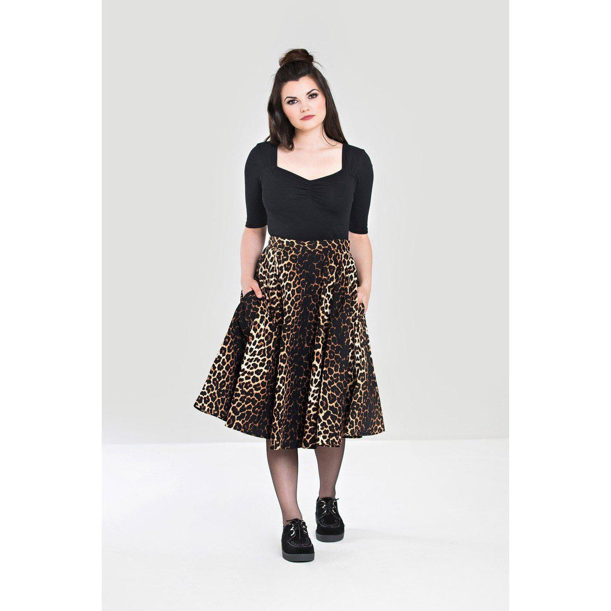 Hell Bunny Panthera 50&#39;s Skirt-Vendemia