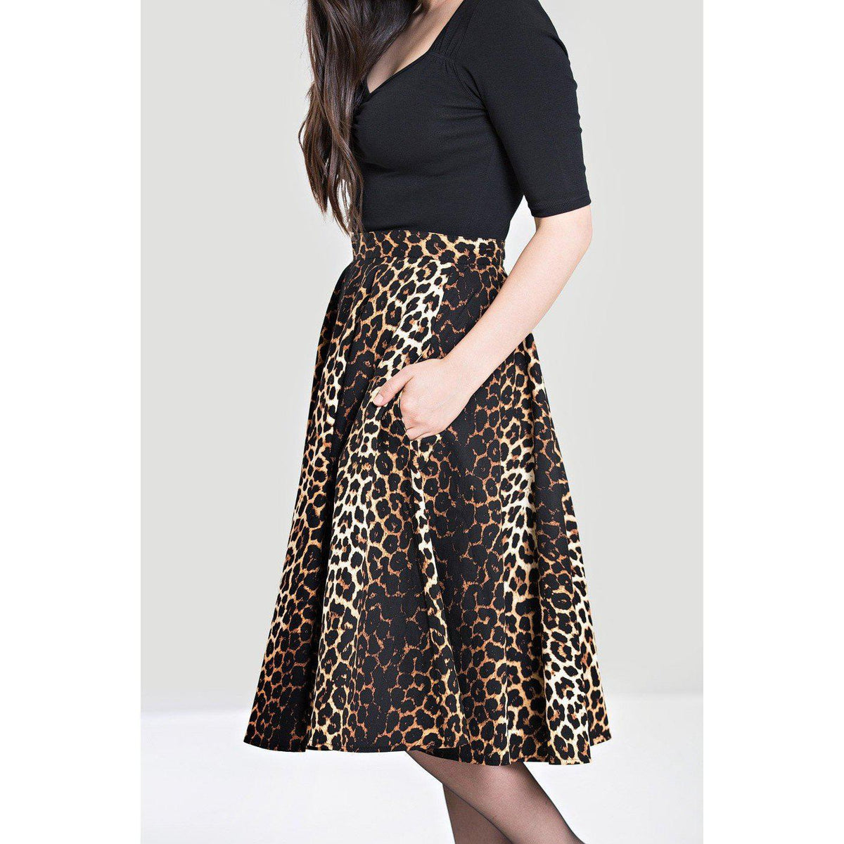 Hell Bunny Panthera 50&#39;s Skirt-Vendemia