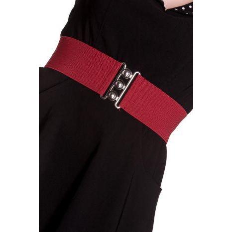 Hell Bunny Retro Belt-Burgundy-Vendemia