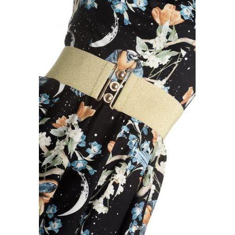 Hell Bunny Retro Belt-Gold-Vendemia