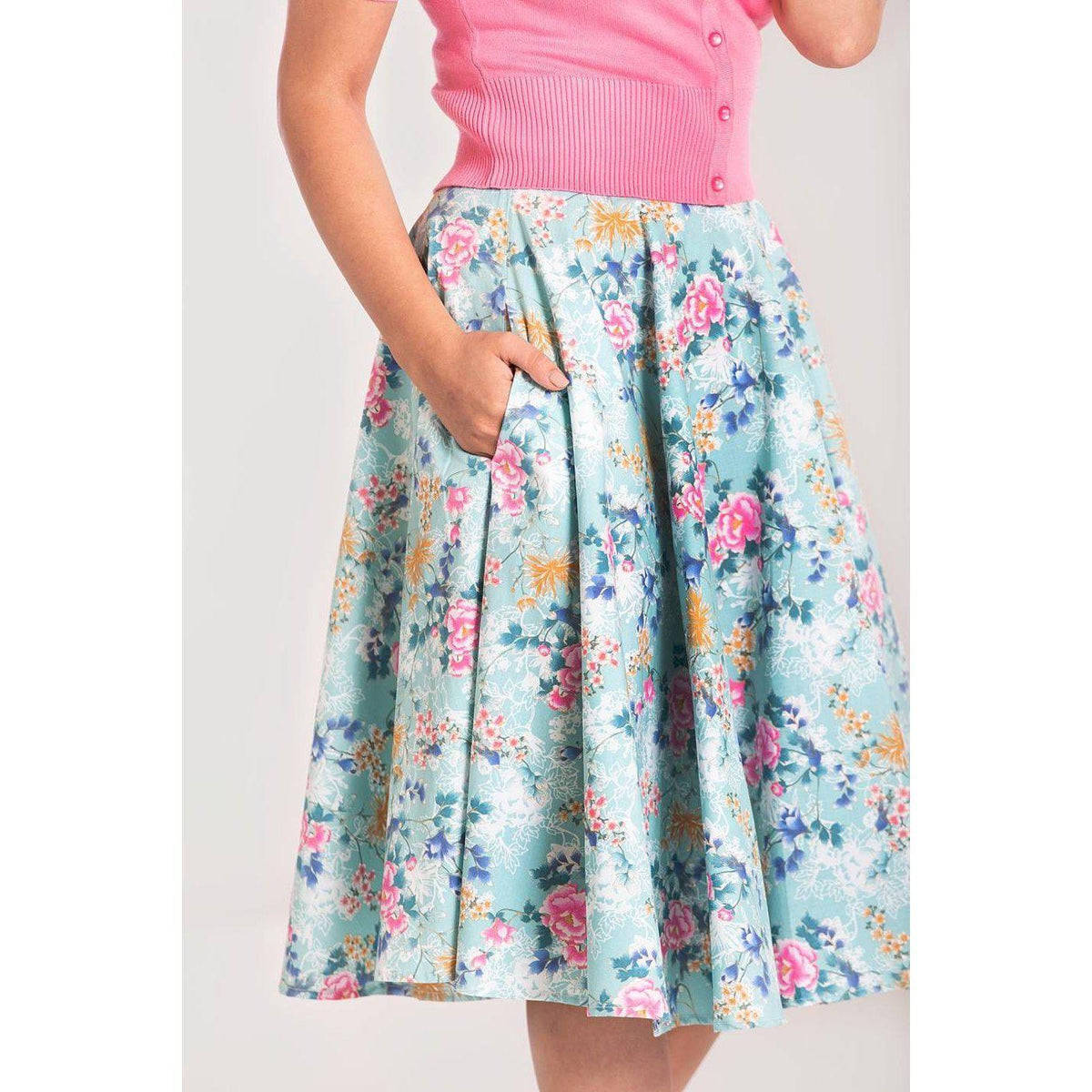 Hell Bunny Sakura 50&#39;s Skirt-Vendemia