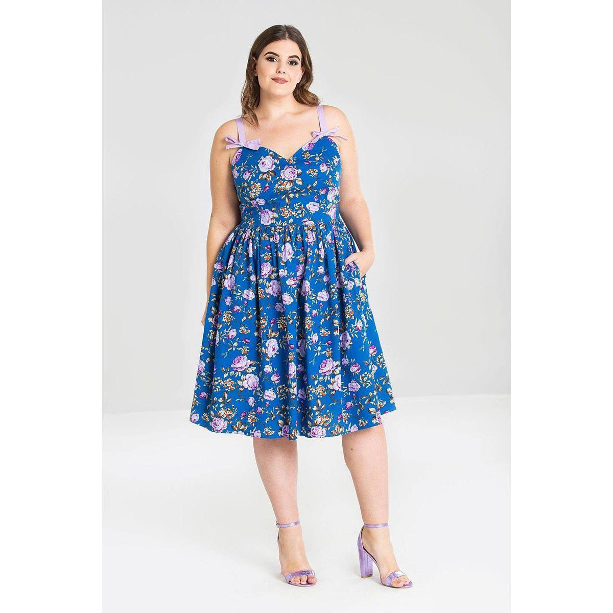 Hell Bunny Violetta 50&#39;s Dress-Multi Coloured-Vendemia