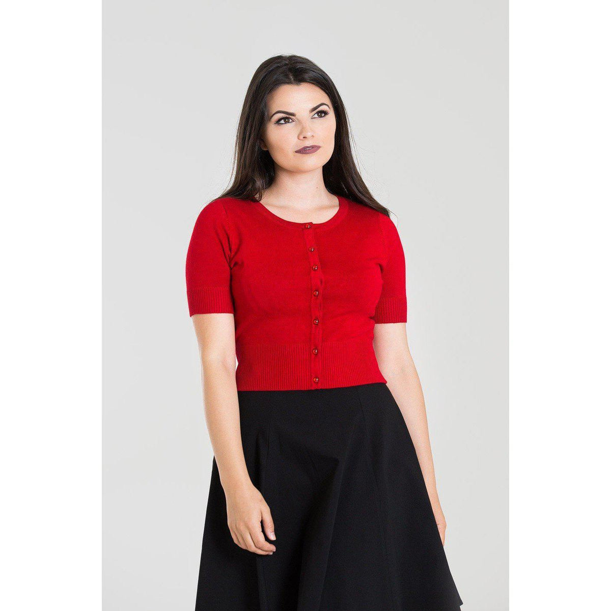 Hell Bunny Wendi Cardigan-Red-Vendemia