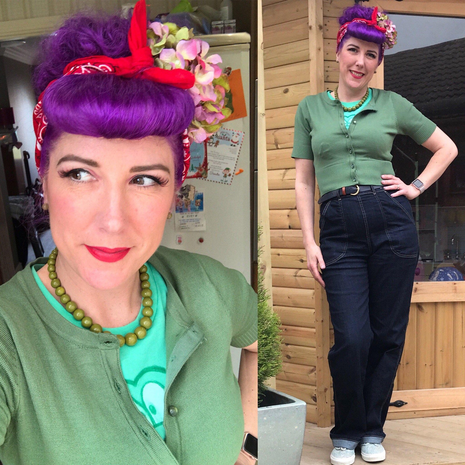 Hell Bunny Weston Denim Trousers Jeans-Vendemia