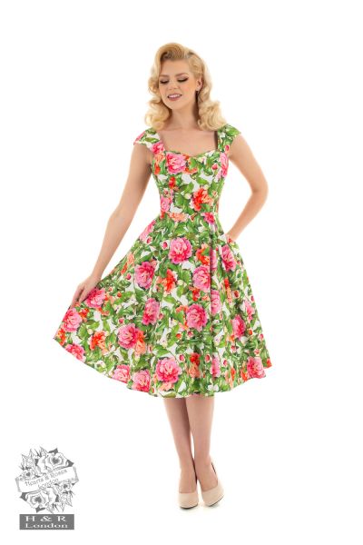 Hearts &amp; Roses Penny Swing Dress - Vendemia