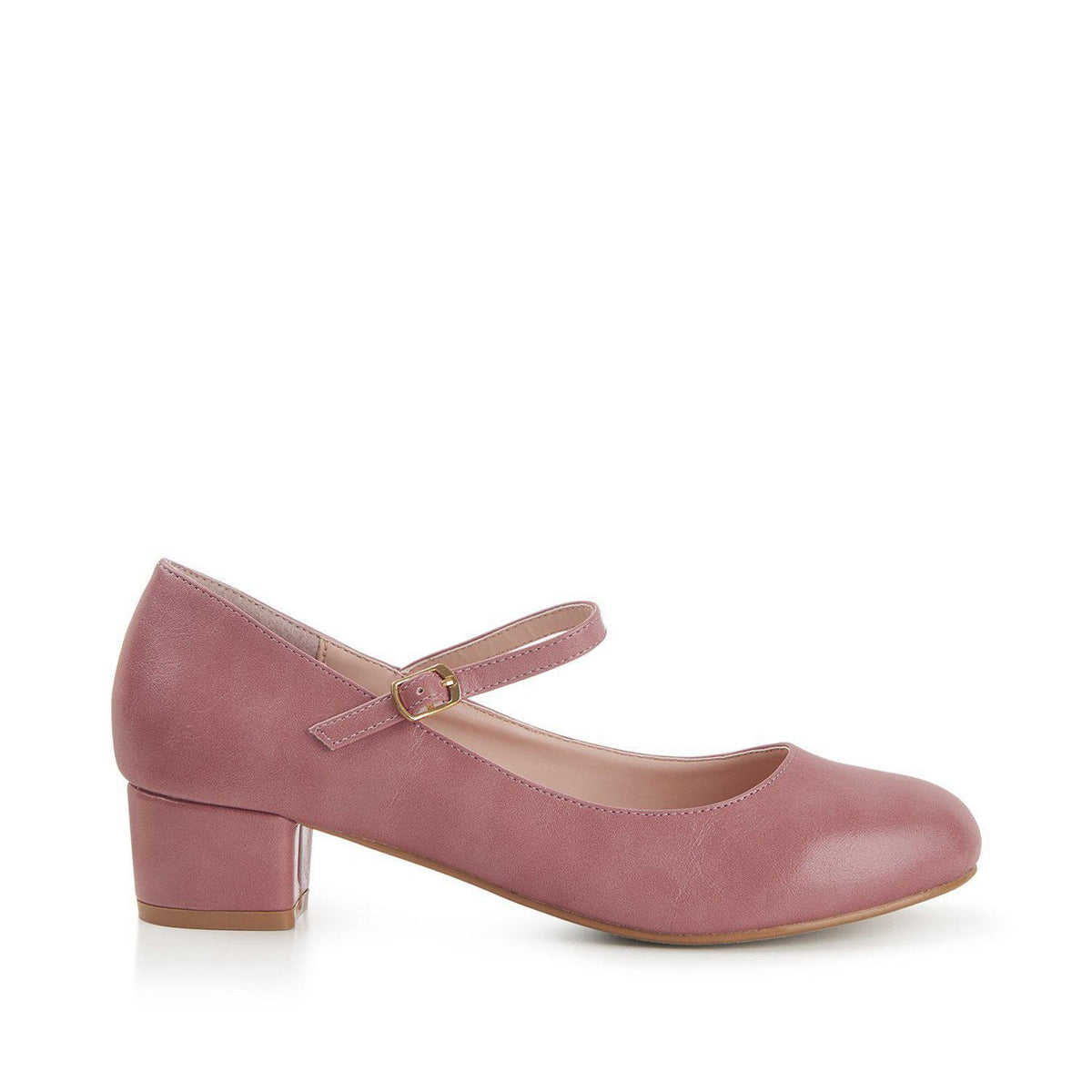 Lulu Hun Maryjane Block Heel Shoes Pink-Vendemia