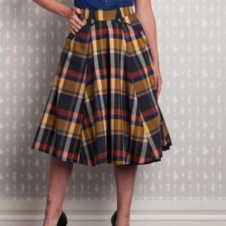 Miss Candy Floss Tiffany Lee Swing Skirt Tartan-Vendemia