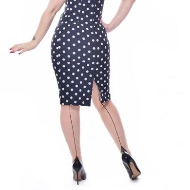 Pamela Mann Jive Seamed Tights-Nude/Black-Vendemia