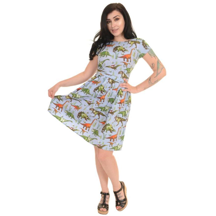Run & Fly Dinosaur Dress Lilac-Vendemia