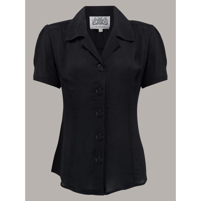 The Seamstress Of Bloomsbury Grace Blouse-Black-Vendemia