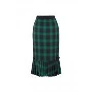 Voodoo Vixen Agnes Pleated Hem Pencil Skirt-Vendemia