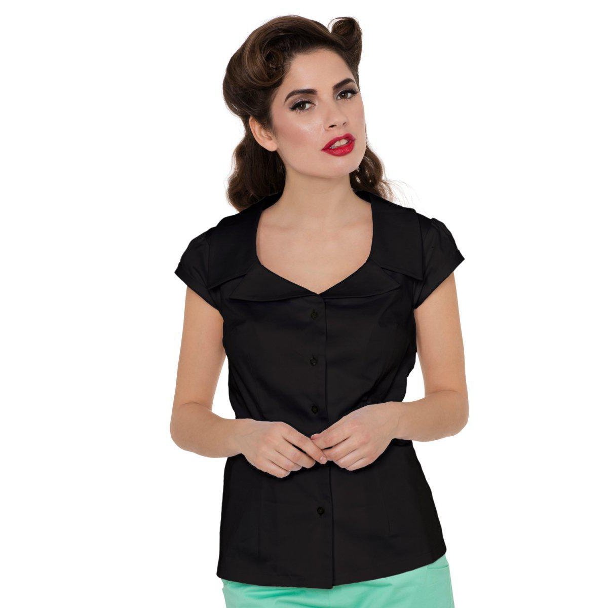 Voodoo Vixen Julie Shirt-Black-Vendemia