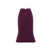 Voodoo Vixen Violetta Pleated Hem Pencil Skirt-Vendemia